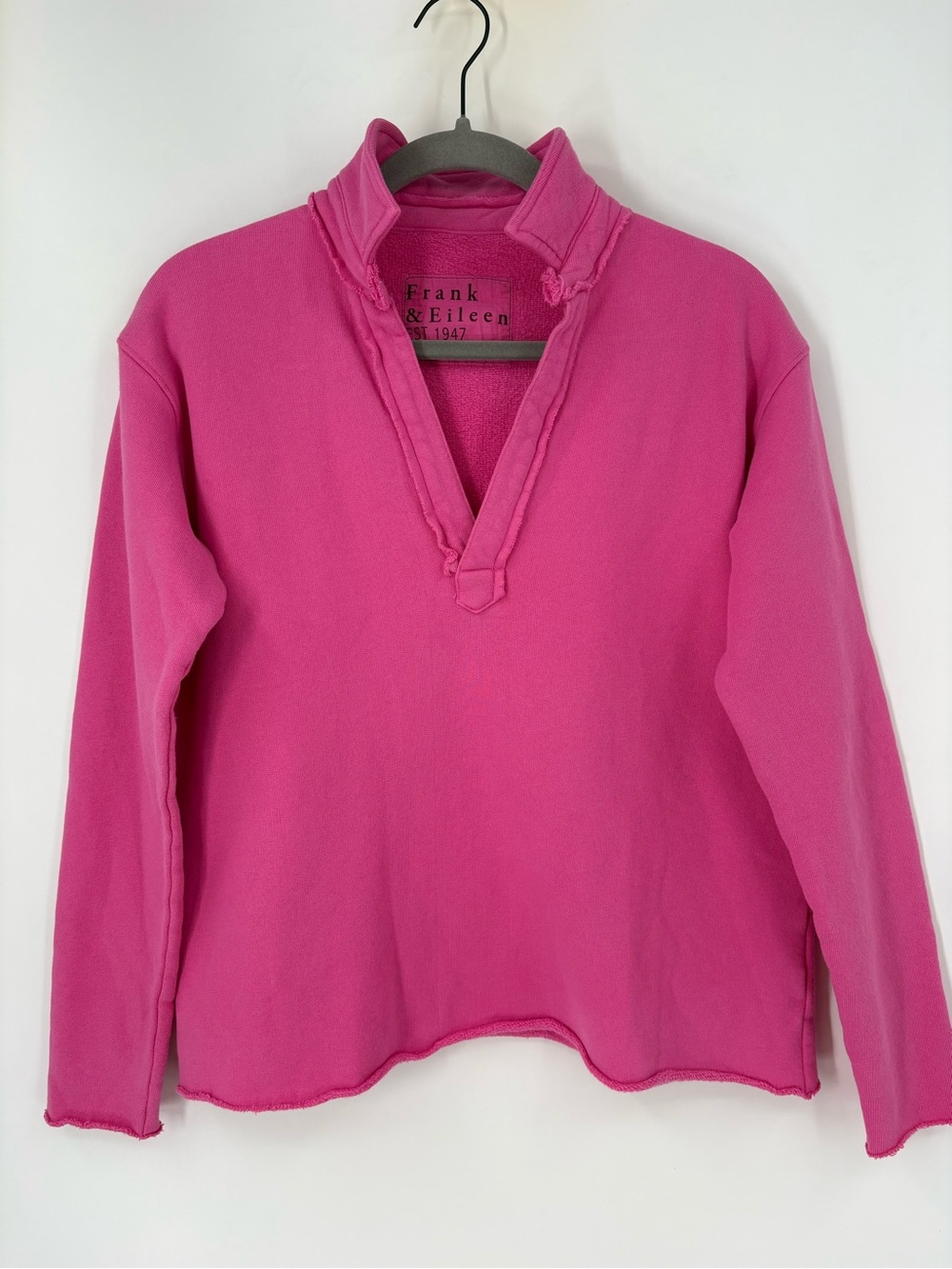 Frank & Eileen Patrick Henley Popover Triple Terry Pink XS